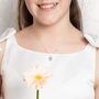 Kids Sterling Silver And Gold Daisy Heart Necklace, thumbnail 3 of 3