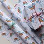 Rainbow Gift Wrapping Paper Or Gift Wrap Set With Card, thumbnail 5 of 11