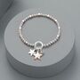 Round And Square Bracelet With Stars And Stone Charm, thumbnail 1 of 2