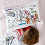 Space Pillowcase Kit + 10 Pens, Colour In And Learn, thumbnail 3 of 7