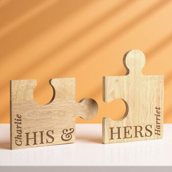 Personalised His And Hers Jigsaw Piece, 4 of 5