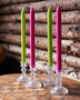 Harlequin Glass Candlestick Set Of Two, thumbnail 1 of 2