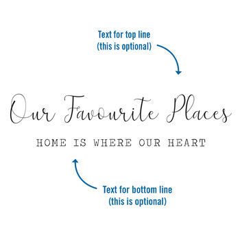 Favourite Places Personalised Map Print, 4 of 12