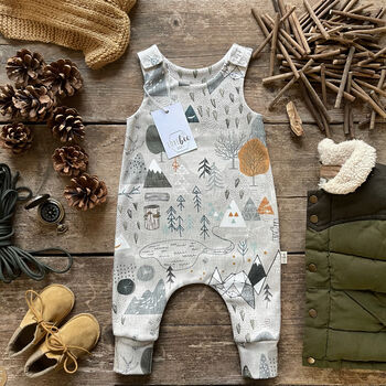 Mountains Organic Romper, 2 of 3