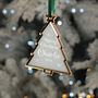 Personalised Merry Christmas Tree 3D Frost And Mirror Acrylic Decoration, thumbnail 1 of 5