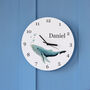 Personalised Whale Sea Themed Bedroom Clock, thumbnail 1 of 2