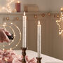 Two Moon And Star Tru Glow® LED Battery Taper Candles, thumbnail 1 of 2