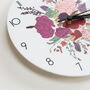 Floral Bouquet Acrylic Wall Clock, thumbnail 2 of 5