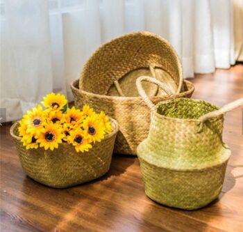Seagrass Belly Storage Baskets Three Sizes Or Set, 4 of 6