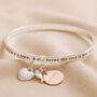 Personalised 'Friend' Meaningful Word Bangle, thumbnail 4 of 6