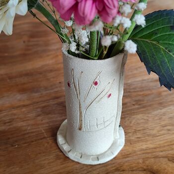 Handmade Ceramic Vase With House And Apple Tree, 4 of 7