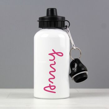 Personalised Pink Name Water Bottle, 3 of 3