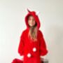 Christmas Red Fox Snuggle Hoodie / Wearable Blanket, thumbnail 2 of 3