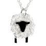 Silver Sheep Pendant And Chain Facing Front, thumbnail 1 of 3