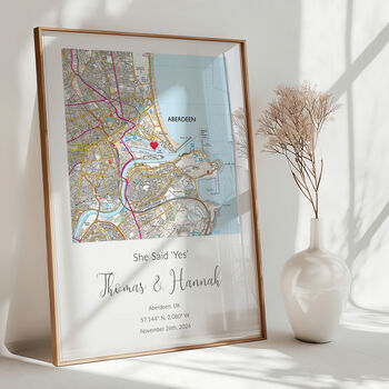 The Place We Got Engaged Ordnance Survey Explorer Personalised Map Print Engagement Gift, 3 of 12