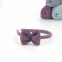 Handknitted Organic Cotton Bow Hairband, thumbnail 8 of 9