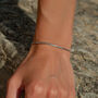 Tiny Cubicle Silver Chain Bracelet, thumbnail 1 of 7