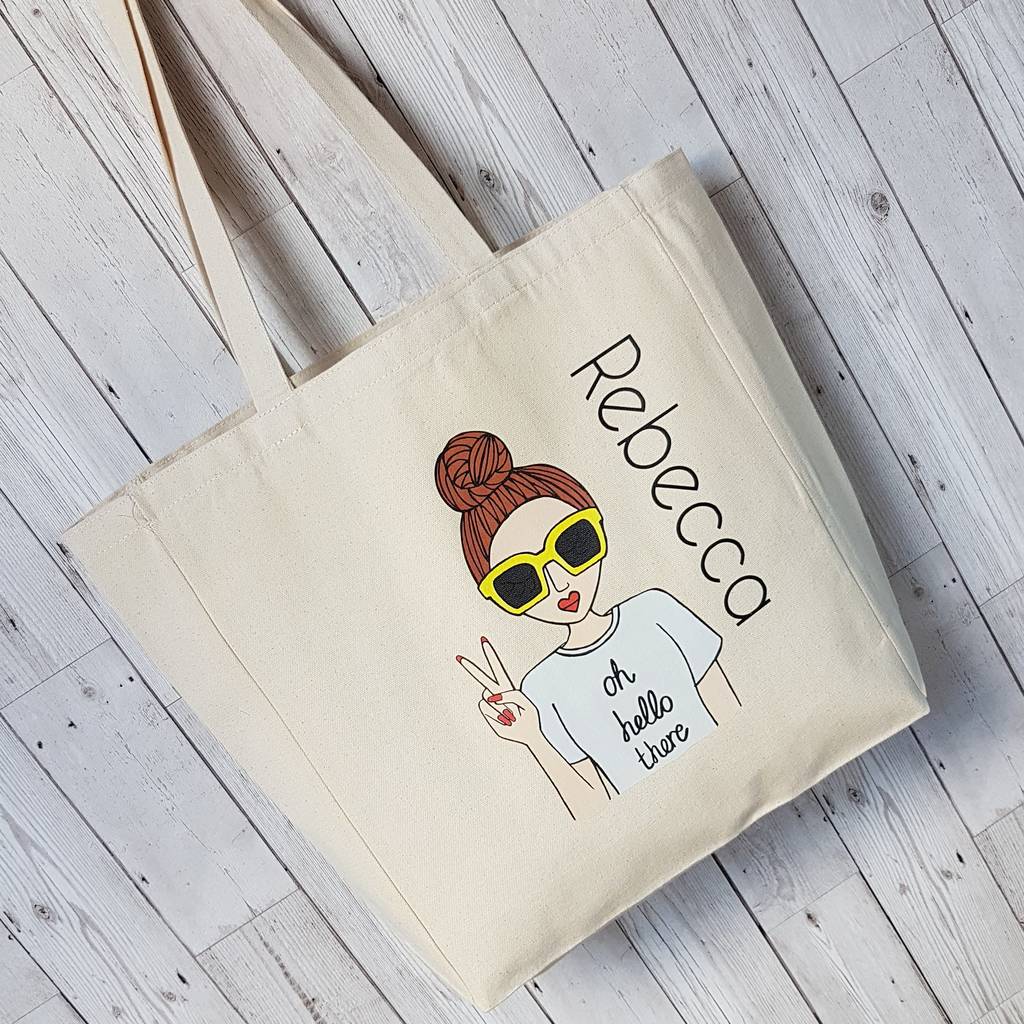 Personalised 'Miss Oh Hello' Fashion Tote Bag By Syd&Co ...