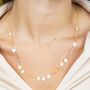 Gold White Enamel Clover Shamrock Choker Necklace, thumbnail 1 of 7