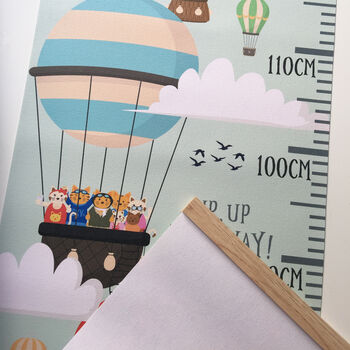 Personalised Hot Air Balloon Fun Height Chart, 3 of 5