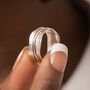 Personalised Sterling Silver Slim Wave Spinning Ring, thumbnail 1 of 10