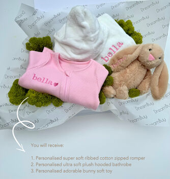 Personalised Toddler And Baby Gift Set Box Celebration, 5 of 9