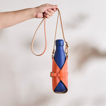 Personalised Leather Water Bottle Holder, 9 of 12