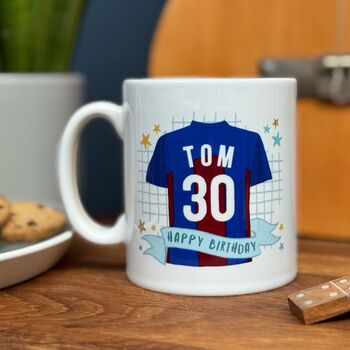 Father's Day Football Strip Mug, 6 of 8