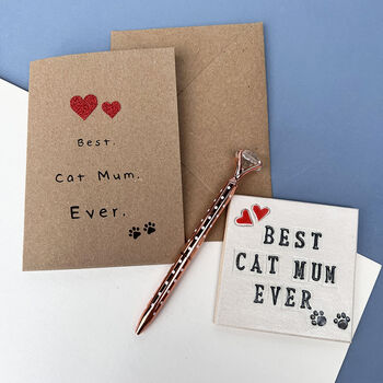 Best Cat Mum Ever Greetings Card, 4 of 7
