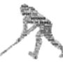 Hockey Player Personalised Sports Word Art Print, thumbnail 3 of 4
