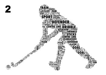 Hockey Player Personalised Sports Word Art Print, 3 of 3