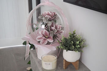 Mauve Magnolia Floral Display Special Occasion Gift, 3 of 10