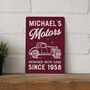 Vintage Car Personalised Metal Garage Sign, thumbnail 3 of 4