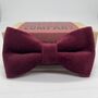 Velvet Bow Tie In Burgundy, thumbnail 1 of 2