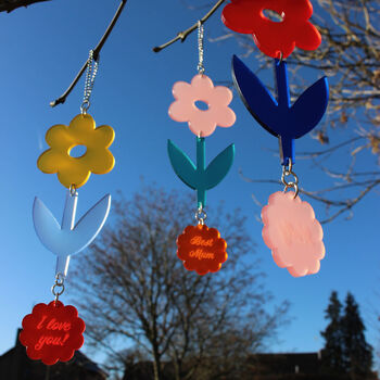 Personalised Acrylic Flower Mobile And Suncatcher, 2 of 5