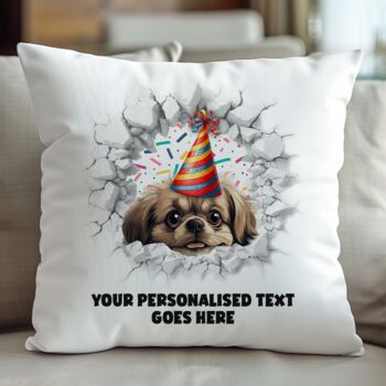 Personalised Pekingese Birthday Break Through, 5 of 8