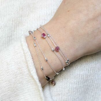 Sterling Silver Rainbow Tourmaline Necklace/Bracelet, 2 of 5