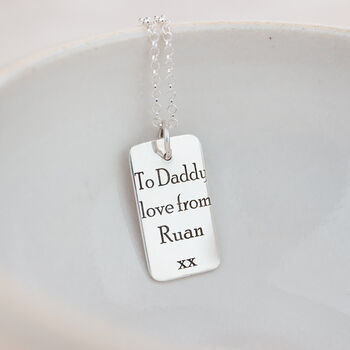 Sterling Silver Personalised Drawing Pendant, 3 of 4