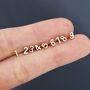 One Tiny Number Stud Earring In Sterling Silver, thumbnail 2 of 12