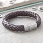 Personalised 'I Love You' Men's Leather Bracelet, thumbnail 2 of 4