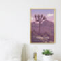 Joshua Tree National Park USA Travel Poster Art Print, thumbnail 2 of 8