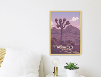 Joshua Tree National Park USA Travel Poster Art Print, 2 of 8