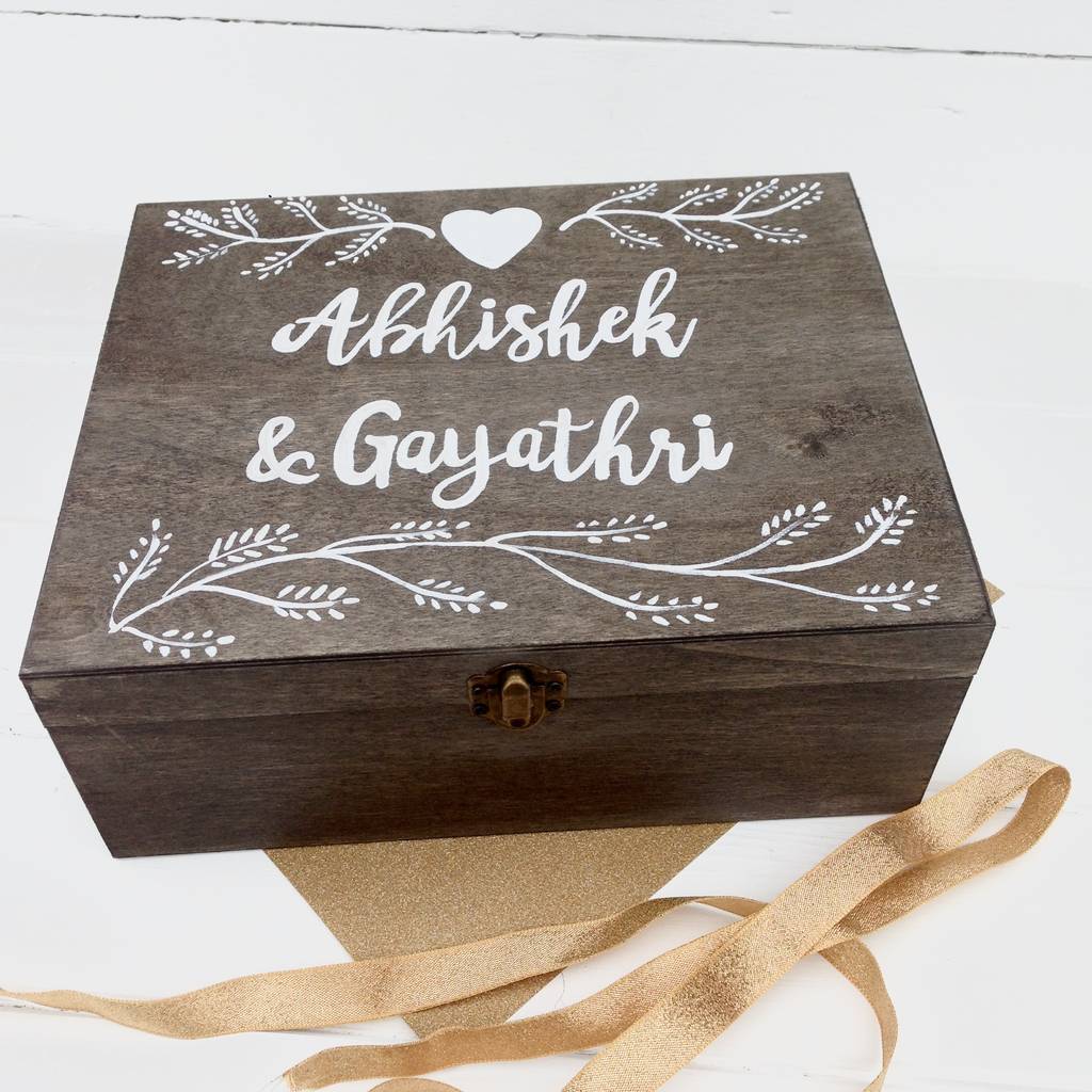 personalised wedding keepsake/memory box by potting shed