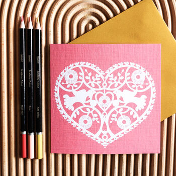 Pink Cut Out Heart Card, 4 of 5