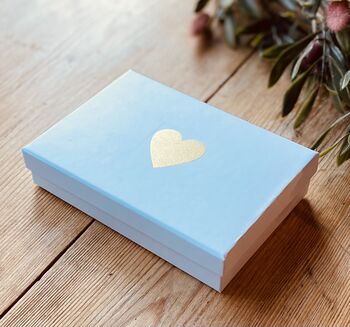 Gold Jewel Heart Earrings In A Personsalised Gift Box, 5 of 6