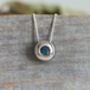 9mm Topaz Necklace Set In Sterling Silver, thumbnail 2 of 7