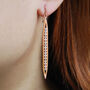 Topaz November Birthstone Rose/Gold Plated Pod Earrings, thumbnail 3 of 4