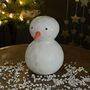 White Ceramic Snowman Ornament Medium, thumbnail 1 of 2