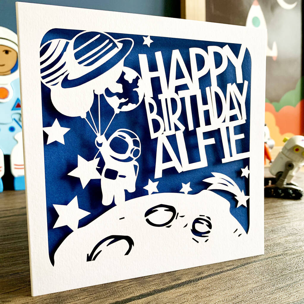 Personalised Space Birthday Card, 1 of 4