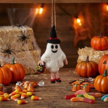 Handmade Felt Boo Dini The Ghost, 2 of 5